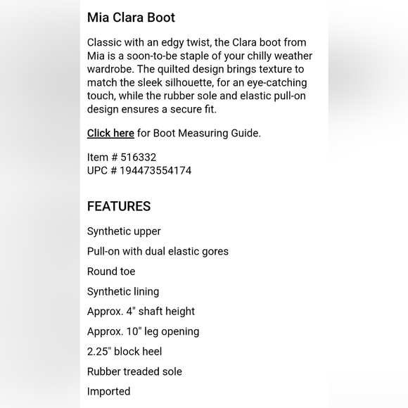 MIA Clara Boots Beige size 10 - Picture 12 of 12